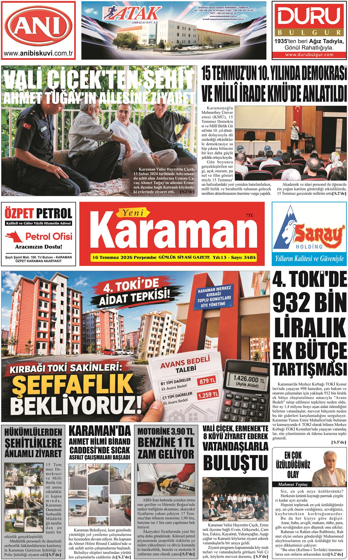16 Temmuz 2026