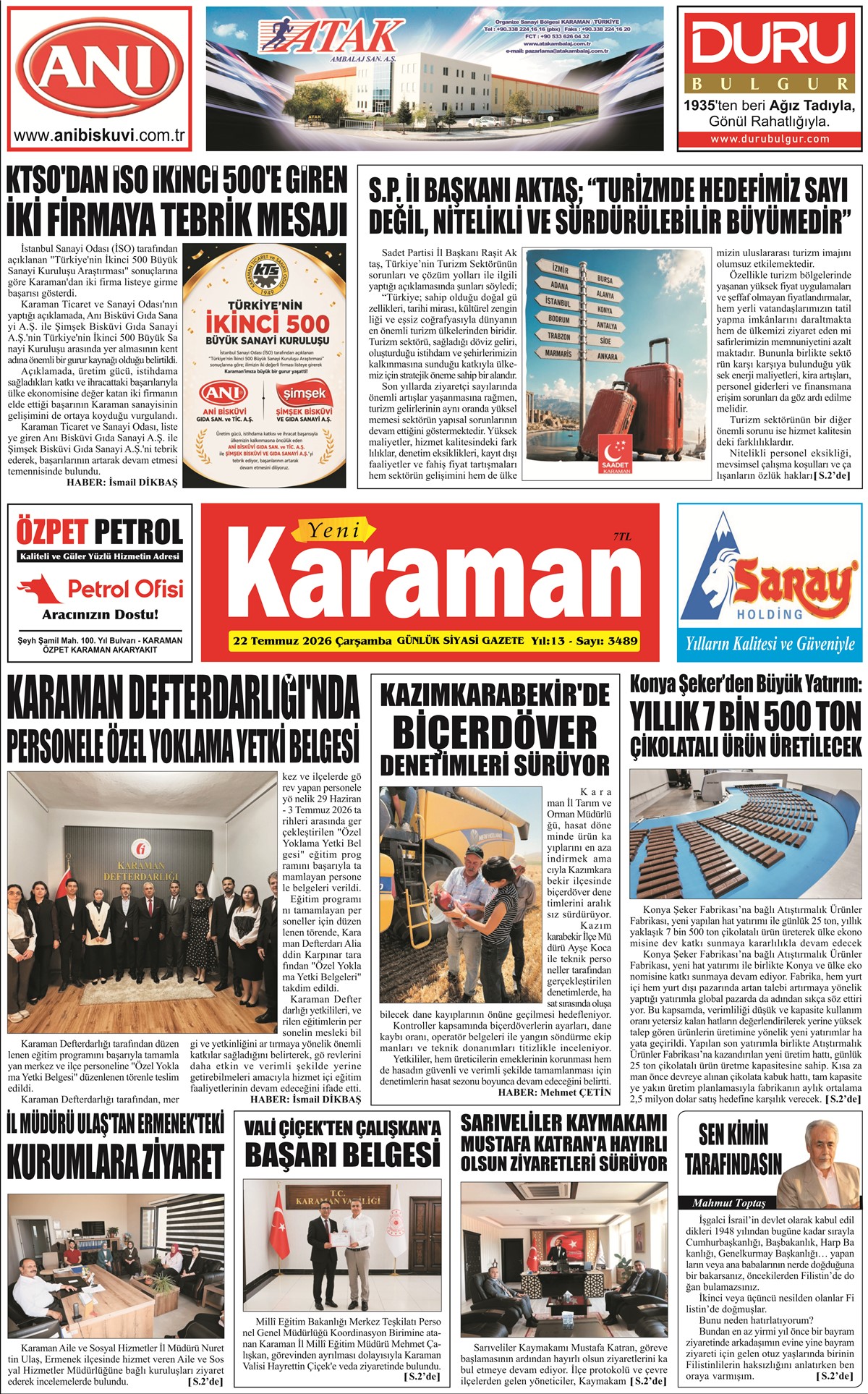22 Temmuz 2026