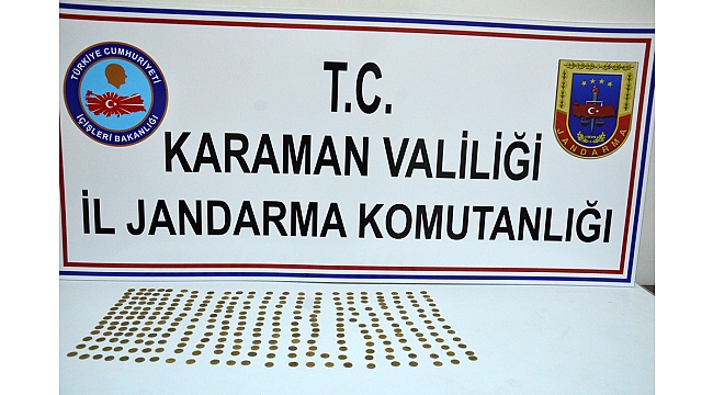 KARAMAN’DA 291 ADET SİKKE ELE GEÇİRİLDİ