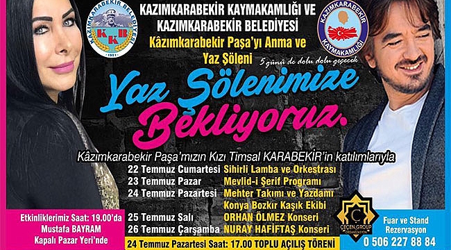 KAZIMKARABEKİR’DE YAZ ŞÖLENİ ETKİNLİĞİ