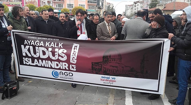 AGD’DEN KUDÜS PROTESTOSU “KUDÜS BİZİM ONURUMUZDUR, İFFETİMİZDİR”