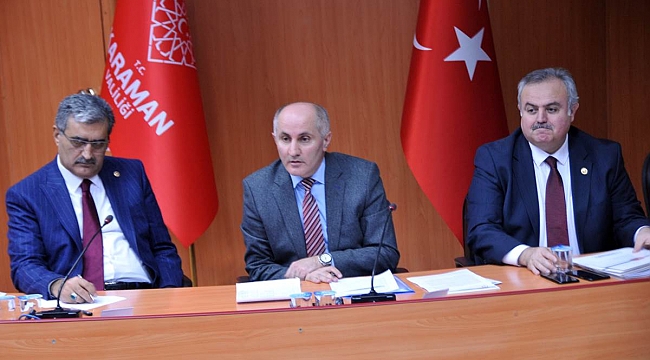 KARAMAN’DA YATIRIM VE PROJELER DEĞERLENDİRİLDİ