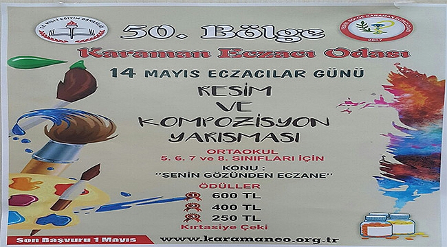 KARAMAN ECZACI ODASININ DÜZENLEDİĞİ RESİM VE KOMPOZİSYON YARIŞMASI