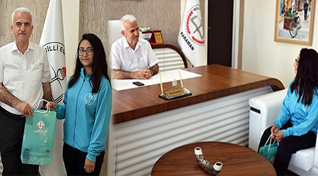 BAŞARILI JUDOCUDAN İL MÜDÜRÜ KUNTOĞLU'NA ZİYARET