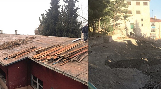 ERMENEK’TEKİ CUMHURİYET İLKOKULU YIKILDI