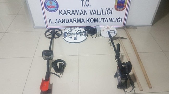 KAÇAK KAZI YAPARKEN YAKALANDILAR