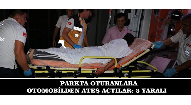 PARKTA OTURANLARA OTOMOBİLDEN ATEŞ AÇTILAR: 3 YARALI