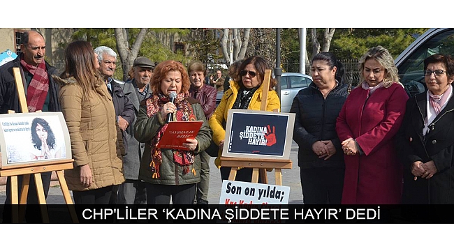CHP'LİLER ‘KADINA ŞİDDETE HAYIR’ DEDİ