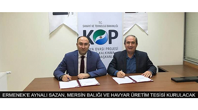 ERMENEK’E AYNALI SAZAN, MERSİN BALIĞI VE HAVYAR ÜRETİM TESİSİ KURULACAK