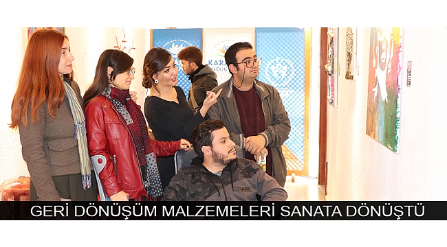 GERİ DÖNÜŞÜM MALZEMELERİ SANATA DÖNÜŞTÜ