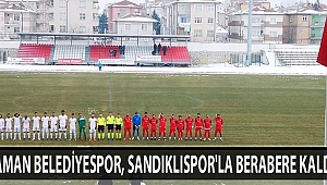 KARAMAN BELEDİYESPOR, SANDIKLISPOR'LA BERABERE KALDI: 1-1