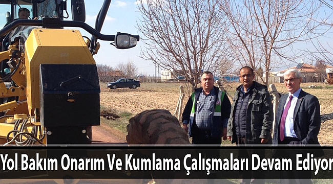 Yol Bakım Onarım Ve Kumlama Çalışmaları Devam Ediyor