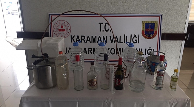 Karaman'da Kaçak İçki Ele Geçirildi