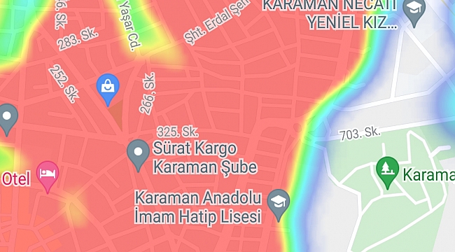 Karaman'ın HES Haritasında Tüm Mahalleler Kızardı