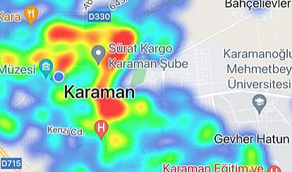 Karaman'da 3 Günde Haritada Kırmızı Alanlar Arttı