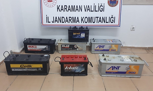 Karaman'da Akü Hırsızları Yakalandı