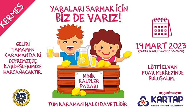 KARTAP'dan 'Minik Kalpler Pazarı' Kermesine Davet