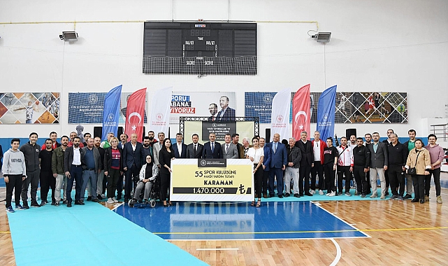 Karaman'da 55 Spor Kulübüne 1 Milyon 470 Bin TL'lik Nakdi Yardım Yapıldı