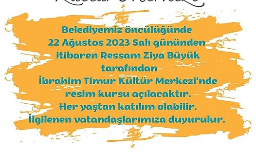 Göktepe'de Resim Kursu Açılacak