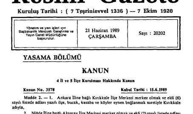 KTSO'dan Karaman'ın İl Oluşunun 35. Yılı Dolayısıyla Kutlama Mesajı