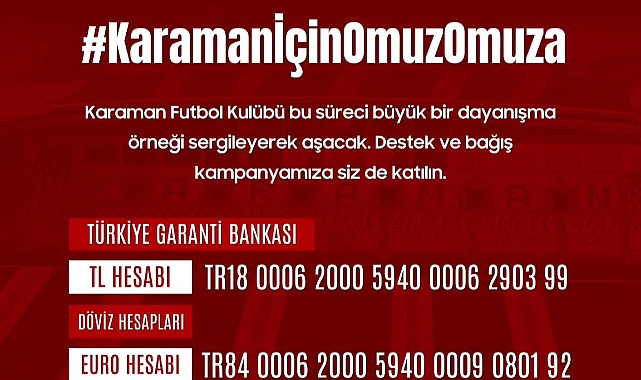 Karaman FK Bağış Kampanyasını Durdurdu, Yapılan Bağışlar İade Edilecek