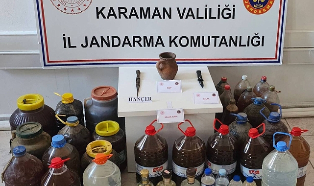 Karaman'da Kaçak Alkol Ele Geçirildi
