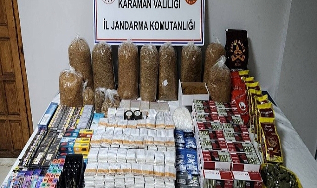 Karaman'da 10 Bin Makaron Ve Kaçak Tütün Ele Geçirildi, 7 Kişi Tutuklandı