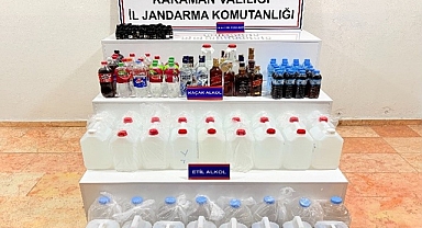 Karaman'da Yüzlerce Litre Kaçak Alkol Ele Geçirildi