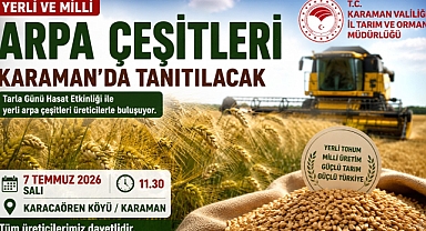 Karaman’da Yerli Arpa İçin Tarla Günü Düzenleniyor
