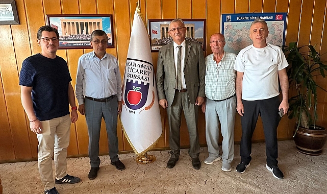 Karaman Şoförler ve Otomobilciler Odası'ndan Ticaret Borsası'na İade-i Ziyaret